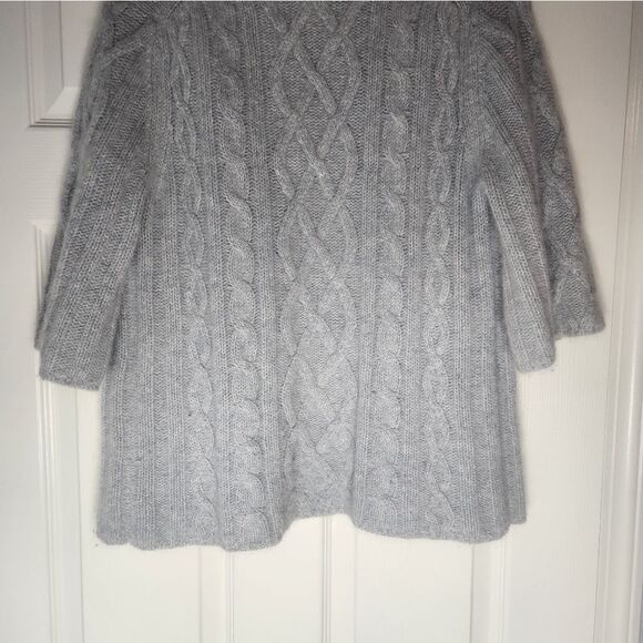 Jullian Jones M Gray AngoraWoolBlend 3/4Sleeve Knitted 1 Button Women's Cardigan - Picture 6 of 9